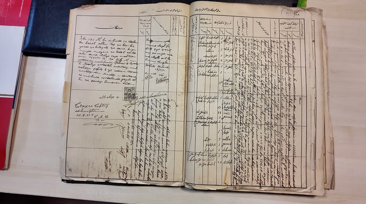 Ankara Adliyesi’ndeki adli emanet deposunda bulunan 1926 tarihli defter, Cumhuriyet’in