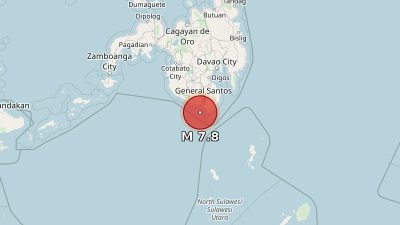 Filipinler'in güneyindeki Mindanao bölgesinde 7.8 büyüklüğünde yıkıcı bir deprem meydana