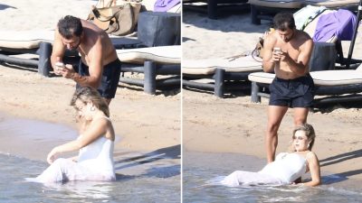 Hamilelik pozlarına isyan eden Gamze Erçel'in Bodrum sahilindeki yeni fotoğrafları